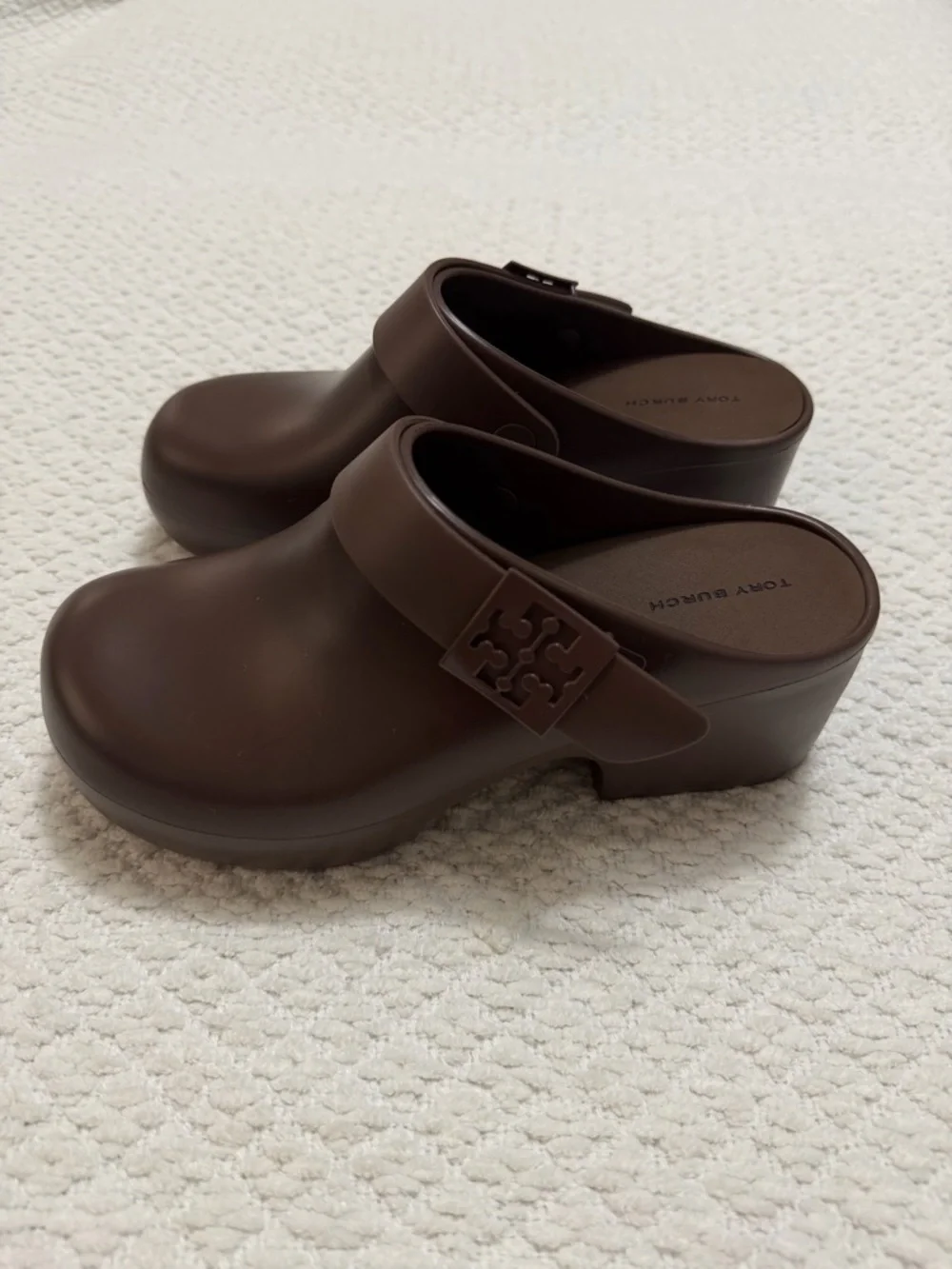 Tory Burch Mellow Platform Heeled Clog Coconut New in Box Women’s Size 7